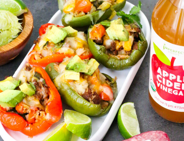 cheesy and delicious taco stuffed peppers