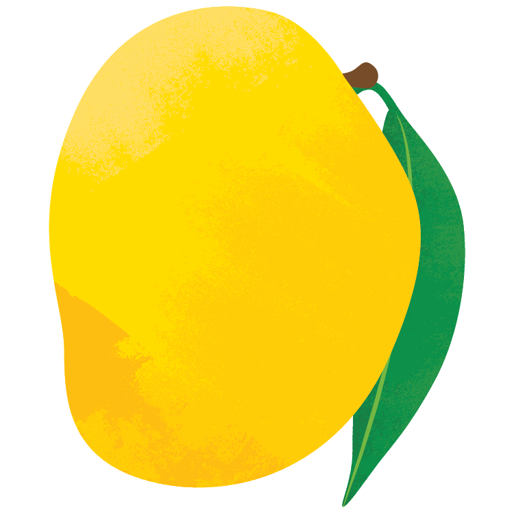 mango with leaf illustration