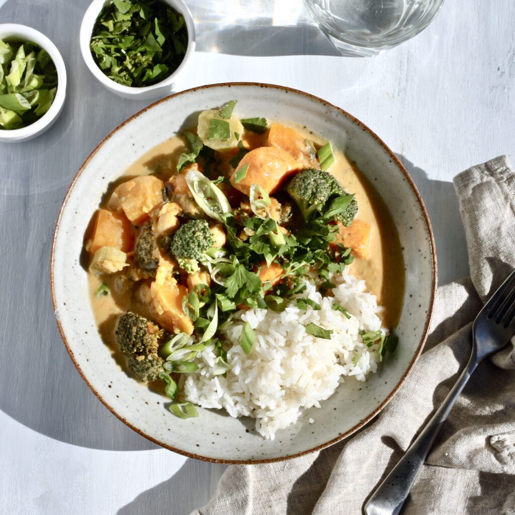butternut squash and broccoli curry