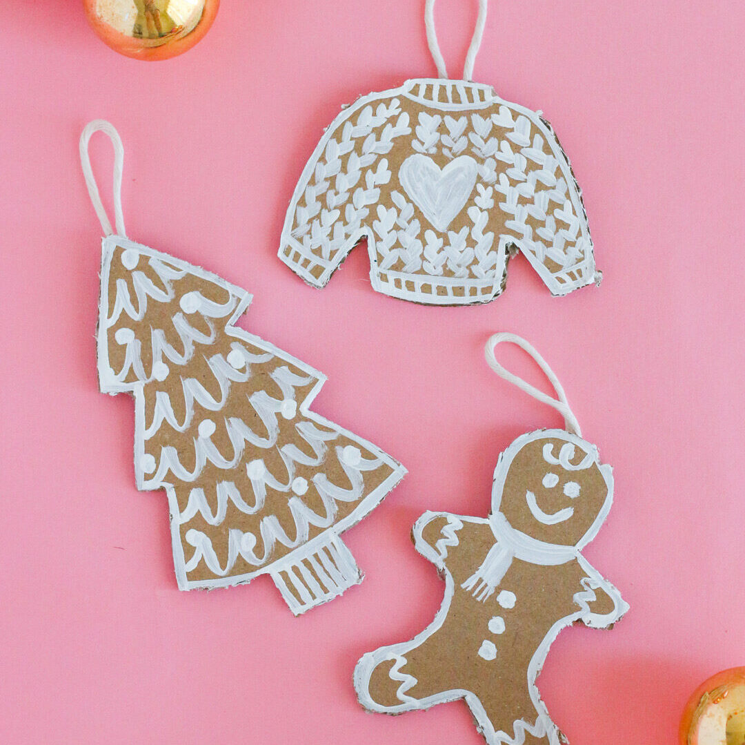 gingerbread cardboard ornaments